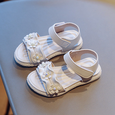 Sandale casual pentru copii cu autocolant si decor