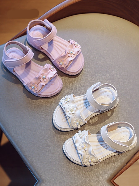 Sandale casual pentru copii cu autocolant si decor