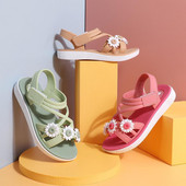 Sandale pentru copii cu flori 3D și talpă plată - două modele