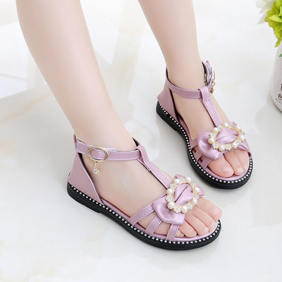 Model nou de sandale pentru fete cu efect strălucitor - stil roman