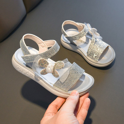 Model nou de sandale de vara pentru fete cu efect stralucitor
