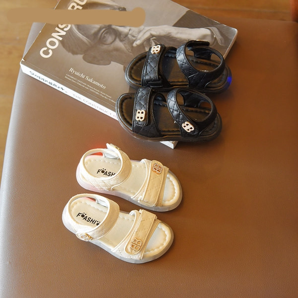 Sandale casual luminoase pentru copii cu autocolante