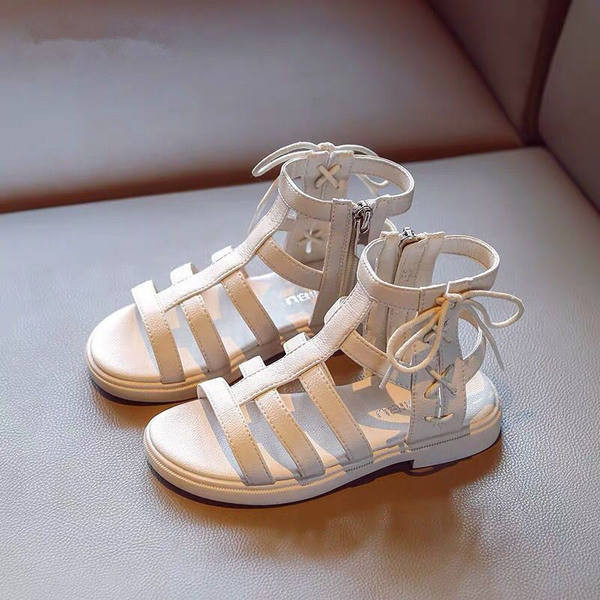 Sandale moderne pentru copii cu sireturi si talpa plata