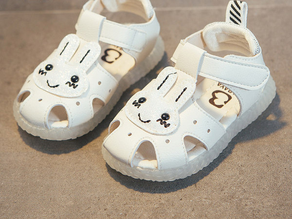 Sandale copii din piele cu petice