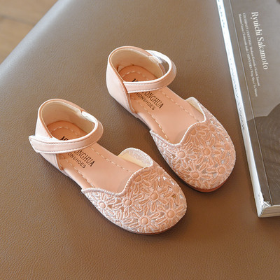 Sandale pentru copii cu petice și talpă plată pentru fete