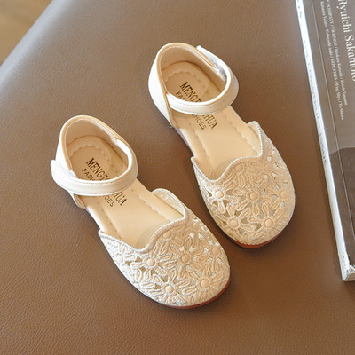 Sandale pentru copii cu petice și talpă plată pentru fete