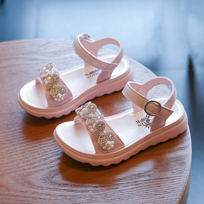 Sandale pentru copii cu elemente 3D și pietre