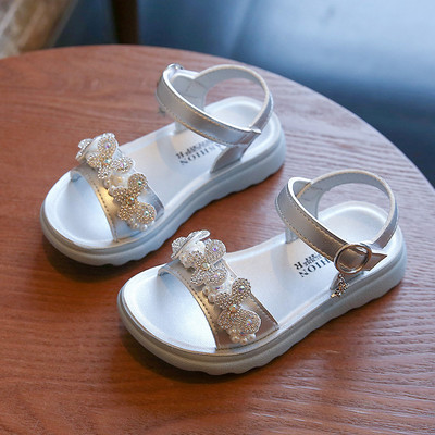 Sandale pentru copii cu elemente 3D și pietre