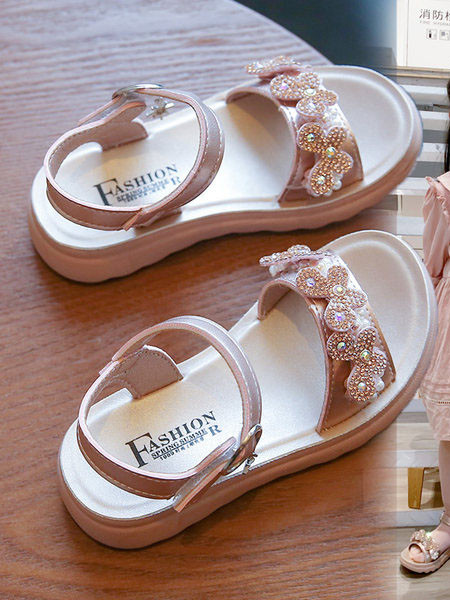 Sandale pentru copii cu elemente 3D și pietre