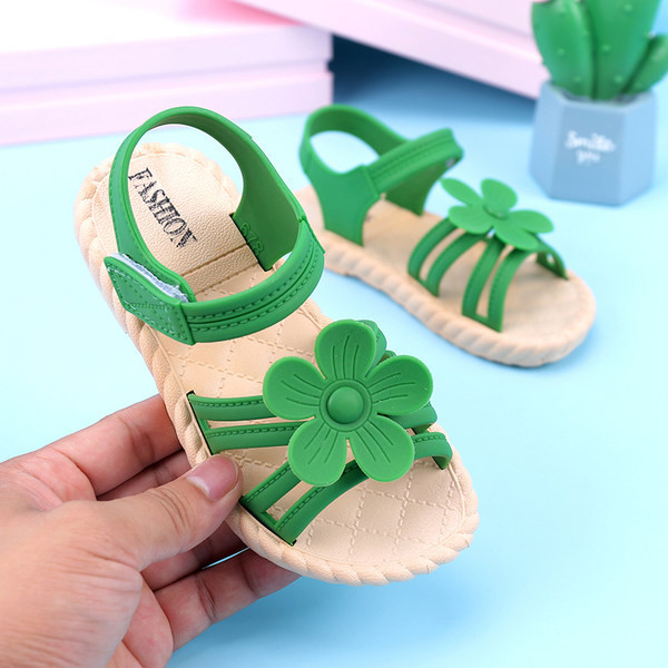 Νέο μοντέλο παιδικά σανδάλια με τρισδιάστατο λουλούδι στοιχείο για κορίτσια