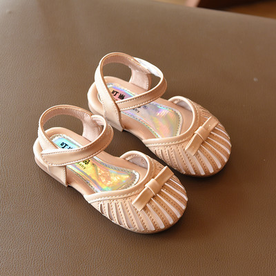 Παιδικά casual σανδάλια με κορδέλα και ουράκια βελκρό - για κορίτσια