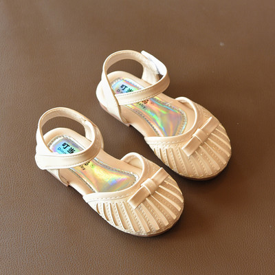 Παιδικά casual σανδάλια με κορδέλα και ουράκια βελκρό - για κορίτσια