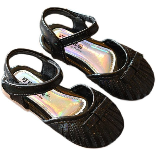 Παιδικά casual σανδάλια με κορδέλα και  ουράκια βελκρό - για κορίτσια