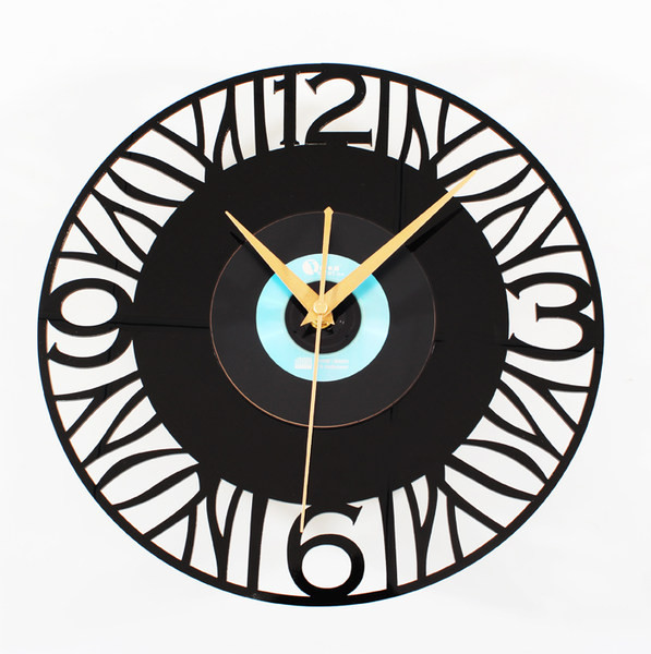 Ceas decorativ rotund din vinil elegant