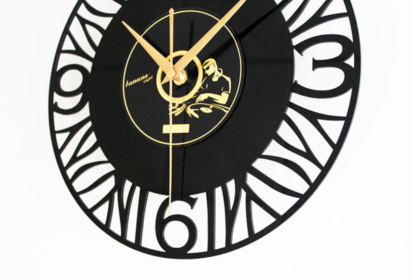 Ceas decorativ rotund din vinil elegant