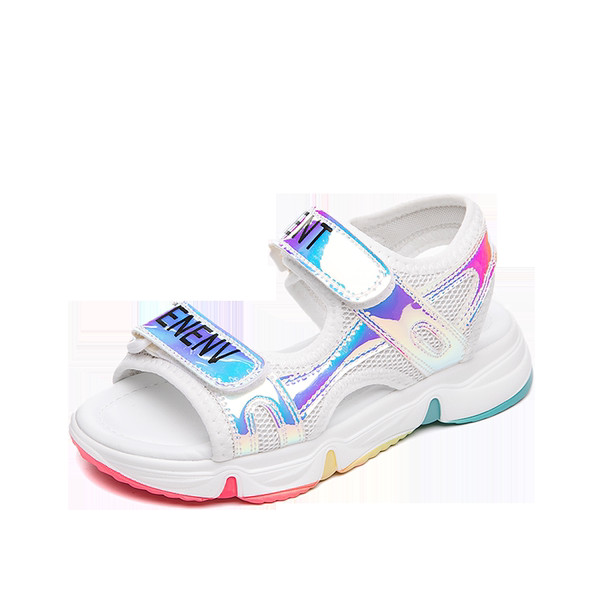 Sandale pentru copii cu talpă înaltă și inscripții