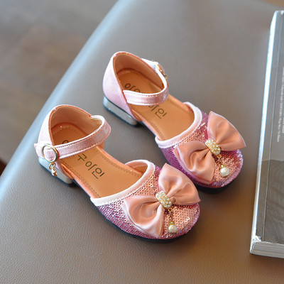 Sandale pentru copii cu panglica si paiete