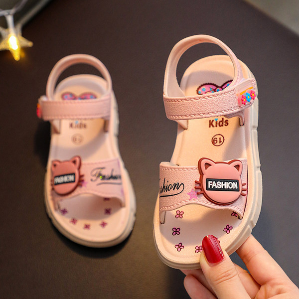 Sandale casual pentru copii cu emblemă și inscripție pentru fete