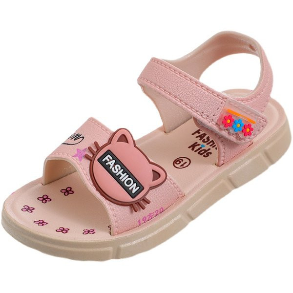 Sandale casual pentru copii cu emblemă și inscripție pentru fete