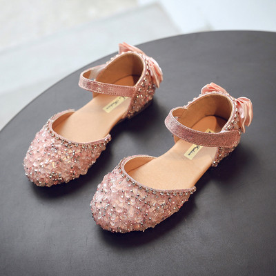 Aktualne dječje sjajne sandale sa trakom