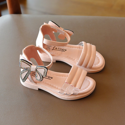 Sandale casual pentru copii cu bandă și panglică