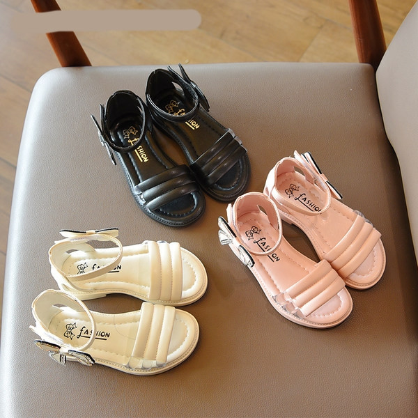 Sandale casual pentru copii cu bandă și panglică