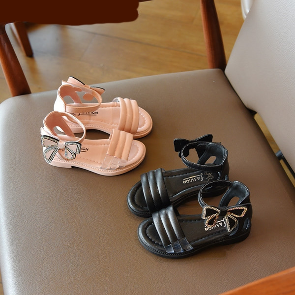 Sandale casual pentru copii cu bandă și panglică