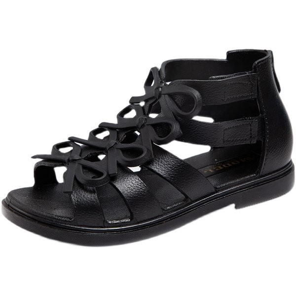 Model nou de sandale pentru copii din piele ecologica cu panglici