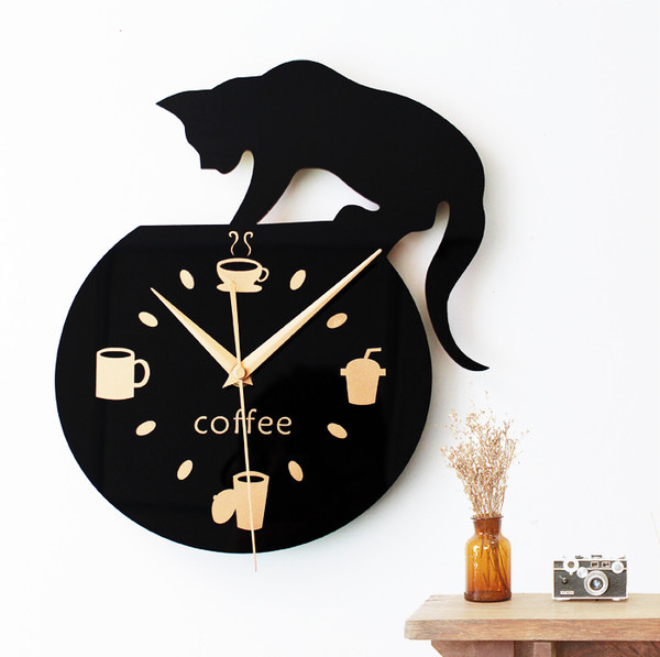 Μοντέρνο διακοσμητικό ρολόι με γάτα