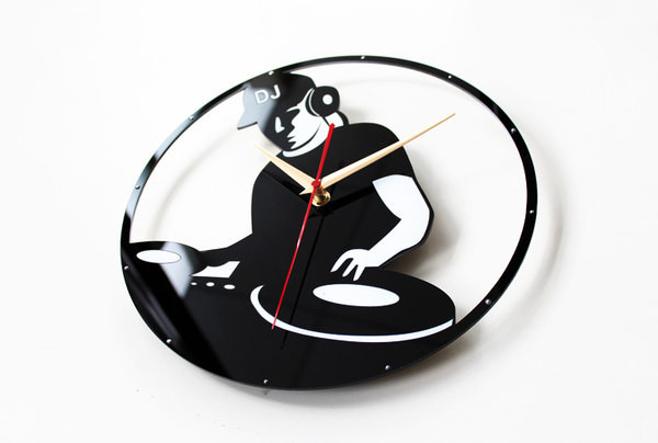 Ceas de DJ rotund decorativ elegant din vinil