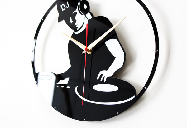 Ceas de DJ rotund decorativ elegant din vinil