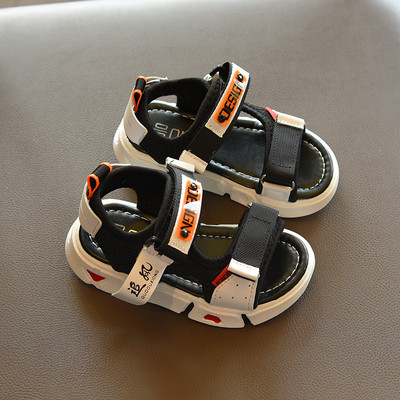 Sandale textile pentru copii casual cu autocolante