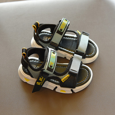 Sandale textile pentru copii casual cu autocolante