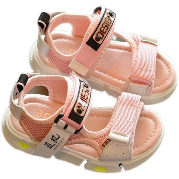 Sandale textile pentru copii casual cu autocolante