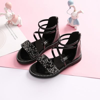 Σανδάλια για κορίτσια ρωμαϊκού στιλ με πούλιες