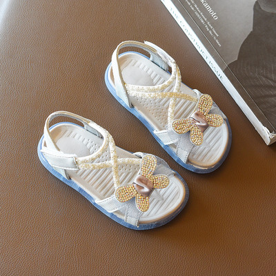 Sandale pentru copii pentru fete cu element 3D si autocolante