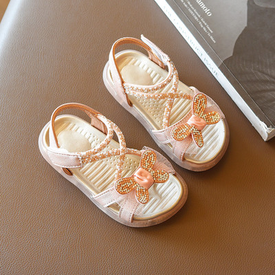 Sandale pentru copii pentru fete cu element 3D si autocolante