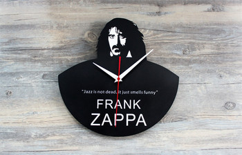 Винилов актуален стенен часовник с надпис Frank Zappa