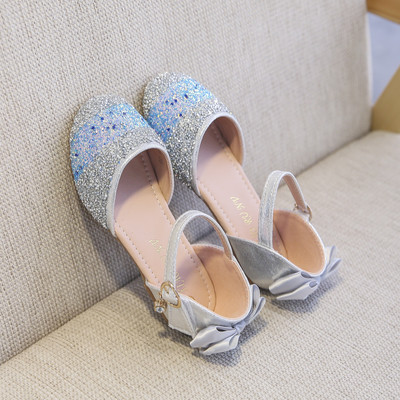 Νέο μοντέλο γυαλιστερά σανδάλια για παιδιά με κορδέλα για κορίτσια