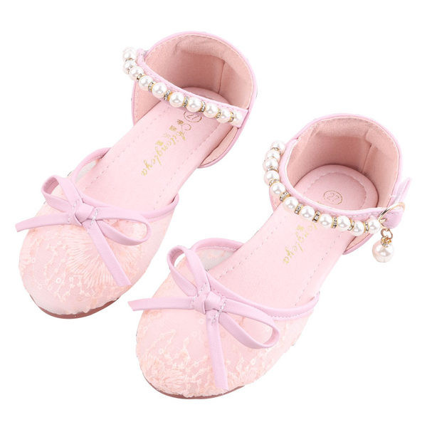 Model nou de sandale din piele ecologica cu perle pentru fete