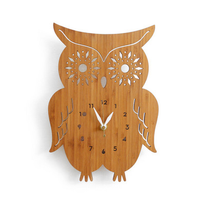Ceas decorativ din lemn de ultimă generație în formă de bufniță