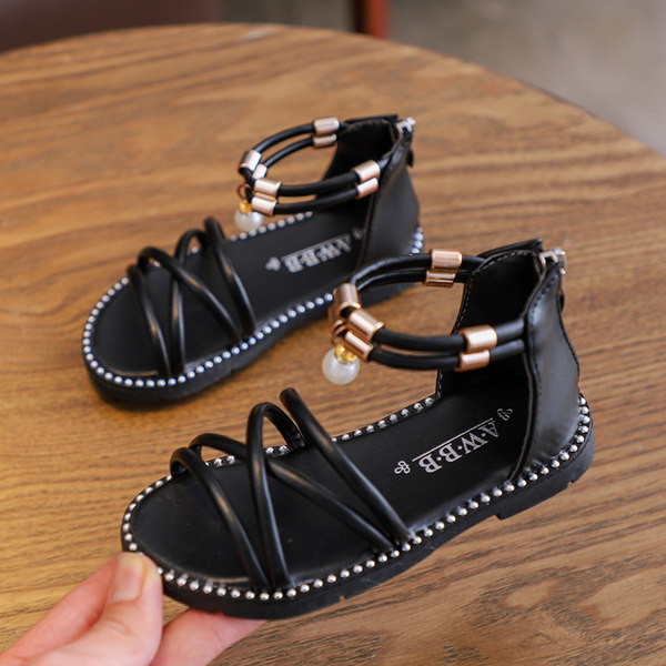 Sandale pentru copii cu bretele si fermoar pentru fete