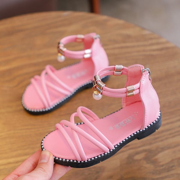 Sandale pentru copii cu bretele si fermoar pentru fete