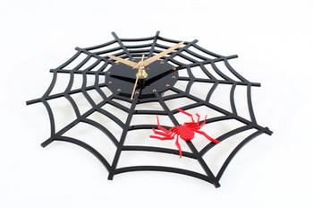 Μοντέρνο διακοσμητικό ρολόι με τύπωμα αράχνη