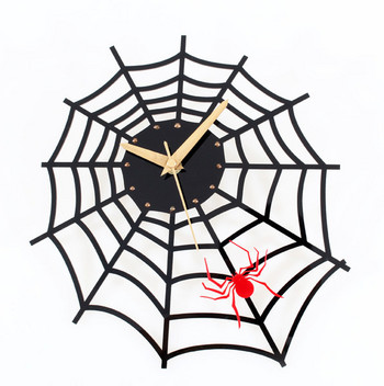 Μοντέρνο διακοσμητικό ρολόι με τύπωμα αράχνη