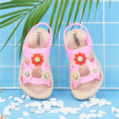 Sandale casual copii cu flori pentru fete