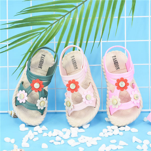 Sandale casual copii cu flori pentru fete