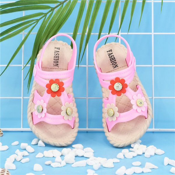 Sandale casual copii cu flori pentru fete