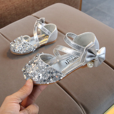 Παιδικά σανδάλια με κορδέλα και επίπεδη σόλα