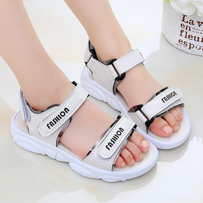 Sandale casual pentru copii cu inscripții și velcro